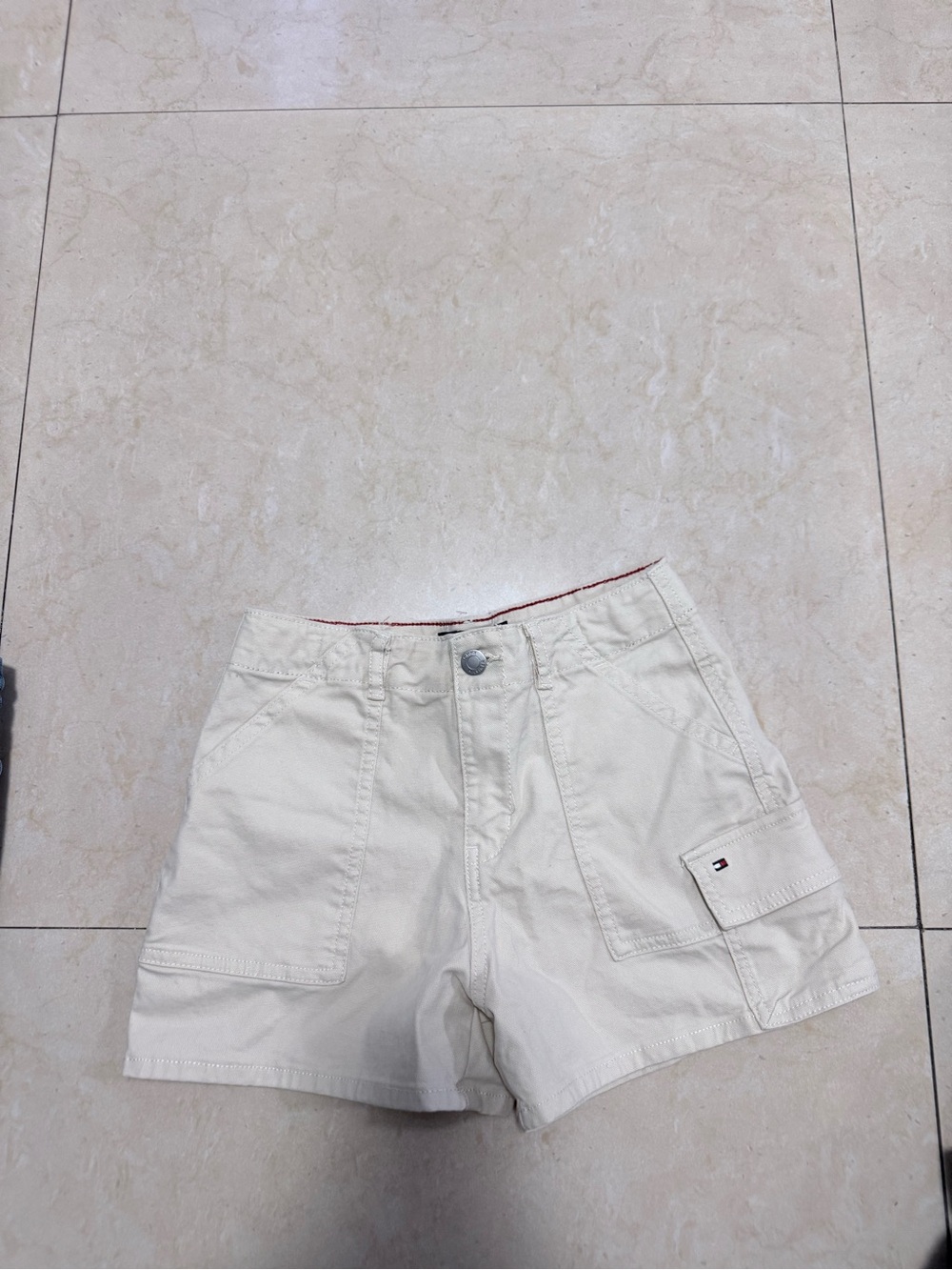 Tommy Hilfiger Cream Cargo Pocket Kids' Shorts